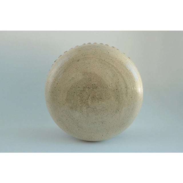 1970s Fingerprint Hanging Stoneware Planter For Sale - Image 5 of 6