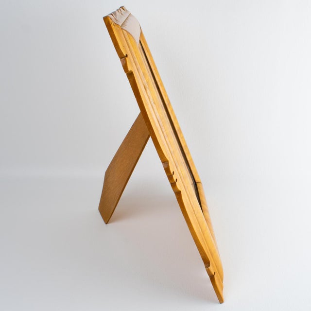 Varnished Carved Sycamore Wood Picture Frame, Circa 1940 For Sale - Image 4 of 9