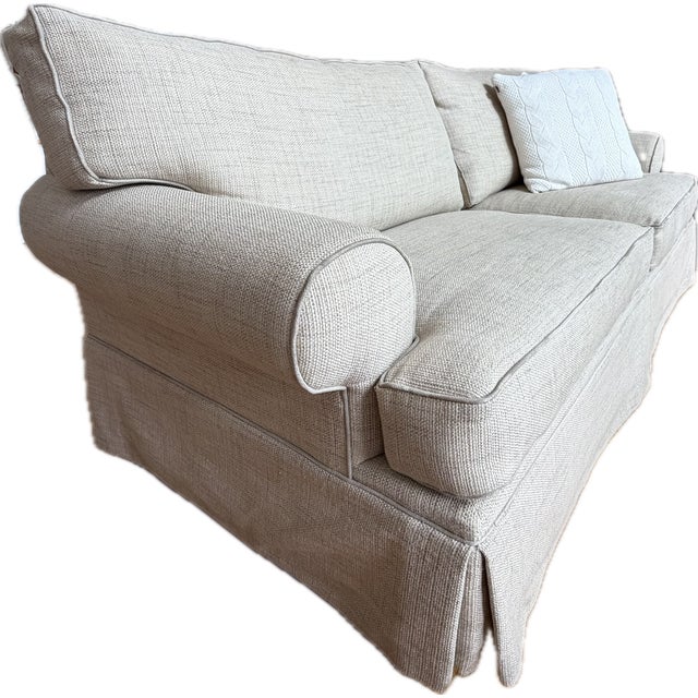 Custom Roll Arm Sofa by Mitchell Gold and Bob Williams Platinum Collection For Sale - Image 14 of 18