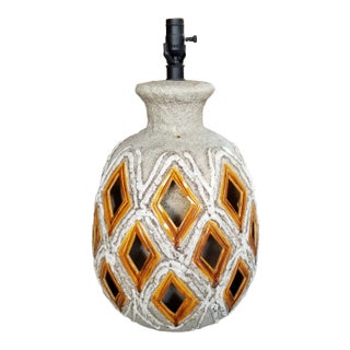 1970s Large Brutalist Ceramic Table Lamp For Sale