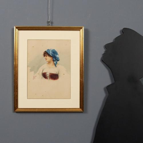 Watercolor on paper. Signed lower left. Vincenzo Migliaro always found Naples, with its vibrant popular life, his main...