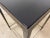 Antiqued Scored Brass With Black Crackled Linen Lacquer Top Linear Side Table From the Madeline Stuart Collection For Sale In Miami - Image 6 of 9