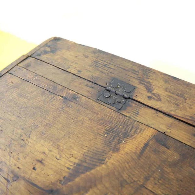 Rectangular Wooden Chest with Numbered Metal Lock For Sale - Image 6 of 14