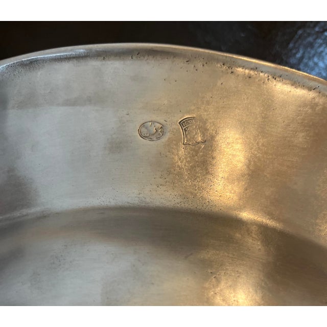 Mid 20th Century Pewter Platter Made in Italy, Initials v R Hallmarked by Artisans For Sale - Image 5 of 9