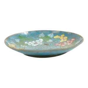 Antique Chinese Cloisonne Decorative Plate