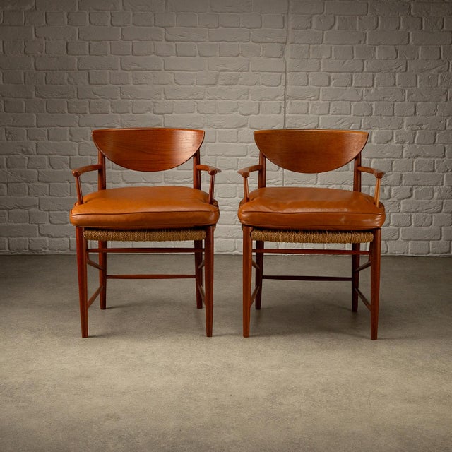 Søborg Møbelfabrik Model 317 and 316 Dining Chairs and Stools by Hvidt and Mølgaard-Nielsen for Søborg Møbelfabrik, 1950s, Set of 10 For Sale - Image 4 of 18