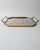 Mid-Century Octagonal Stainless Steel Tray with Brass Rim, 1970s For Sale - Image 4 of 12