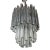 70's Vintage Italian Venini Triedri Clear Murano Glass Chandelier For Sale