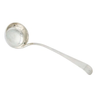 Plain Silver Soup Ladle with Handle For Sale