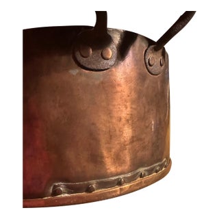 Antique French Copper Pot With Copper Lid. For Sale