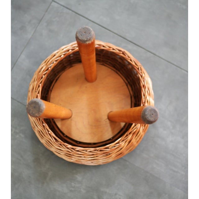 Wood Vintage Low Stool by Tony Paul, 1950s For Sale - Image 7 of 13