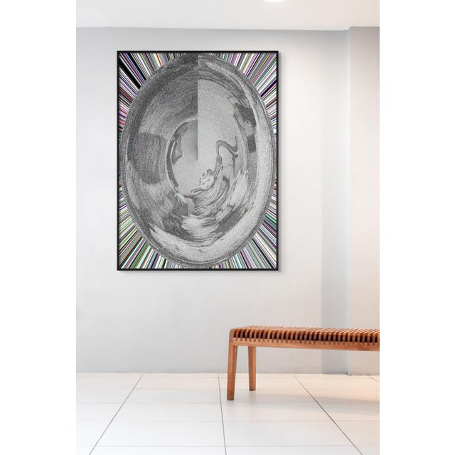 Hollywood Regency 40" X 55" - 'Maharajah Anamorphosis'- Black and White Hollywood Regency Photograph Limited Edition Print, Unframed For Sale - Image 3 of 5