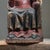 Red Antique Large 19th C. Spanish Folk Art Polychrome Virgin Mary Santos Sculpture For Sale - Image 8 of 12