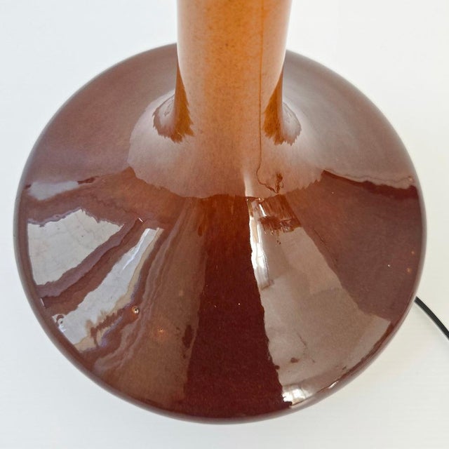 Ceramic Vintage Ceramic Lamp from Ruelland Capron, 1960s For Sale - Image 7 of 12