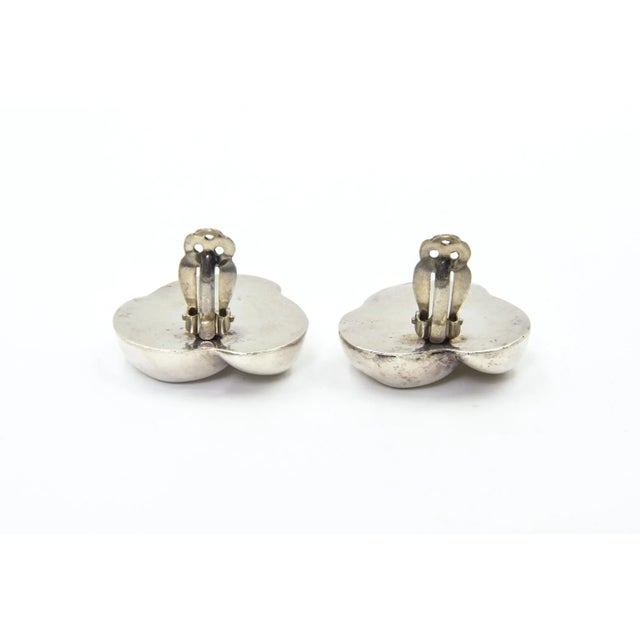 Silver Mexican Sterling Silver Knot Clip-on Earrings - 2 Pieces For Sale - Image 8 of 9