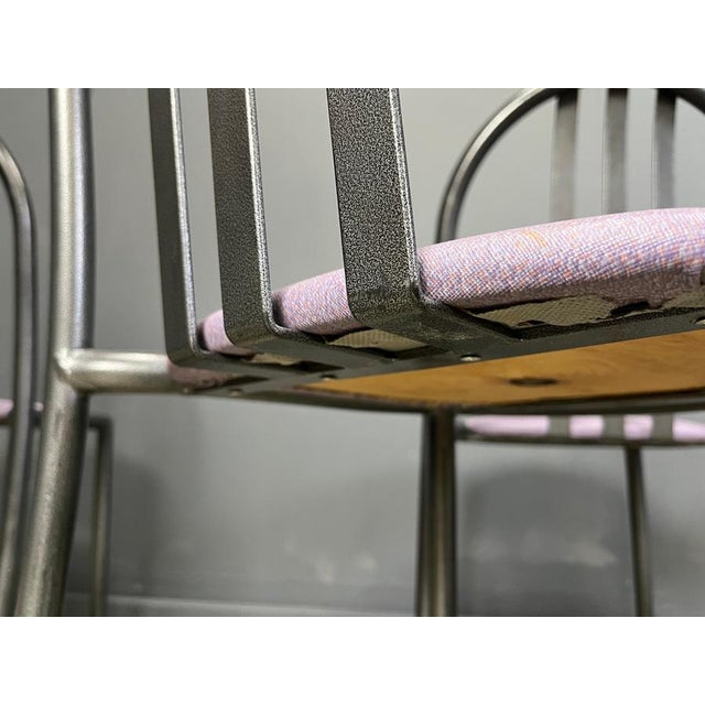 Nr 222 Chairs by Robert Mallet-Stevens, 1980s, Set of 8 For Sale - Image 4 of 12