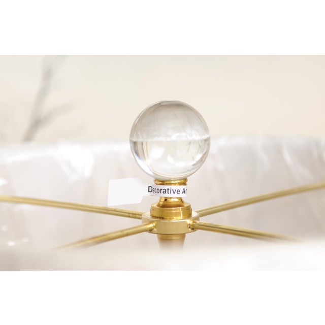 Large 1960s Gilt & Blown Glass Candlestick Lamps in Style of Val. St Lambert - a Pair For Sale - Image 9 of 9