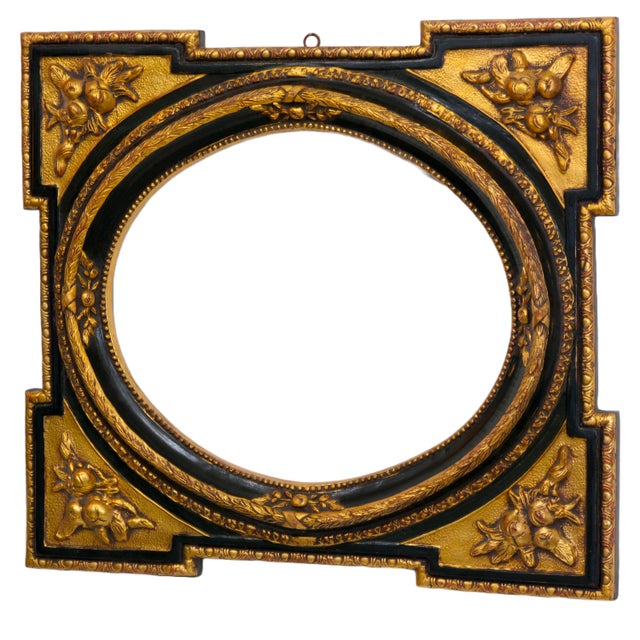 Vintage Neoclassical Empire Italian Giltwood Mirror with Fruit and Laurel Motifs, 1970s For Sale - Image 6 of 10