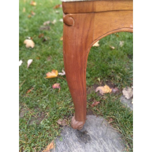 Pair Vintage Country French Provincial Cane Back Wood Side Chairs Cabriole Legs For Sale - Image 10 of 12
