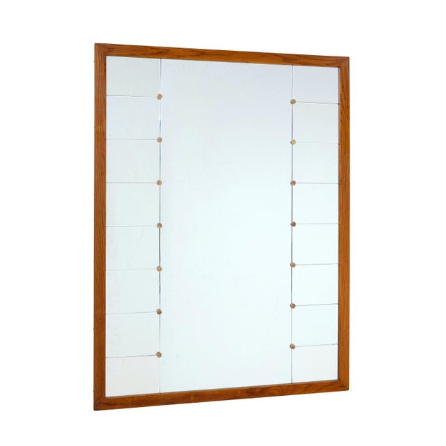 Swedish mid century wall mirror by g&t circa 1950. Fine quality Swedish made vintage mirror, made by Glas och Trä,...