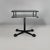 Italian modern black metal and smoked glass cart by Arredamenti Allegri, 1980s Cart with double rectangular shelves with...