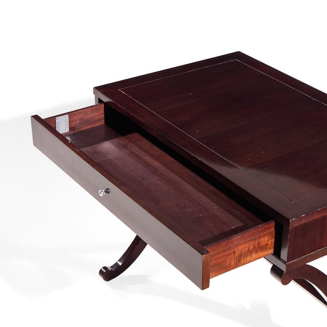 Wood Barbara Barry for Baker Mahogany Side Table For Sale - Image 7 of 9