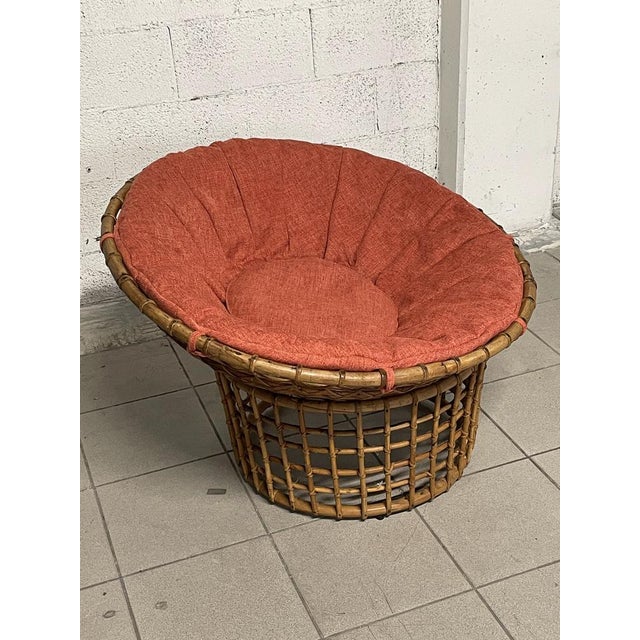 Egg Lounge Chair in Rattan, Italy, 1960s For Sale - Image 11 of 15