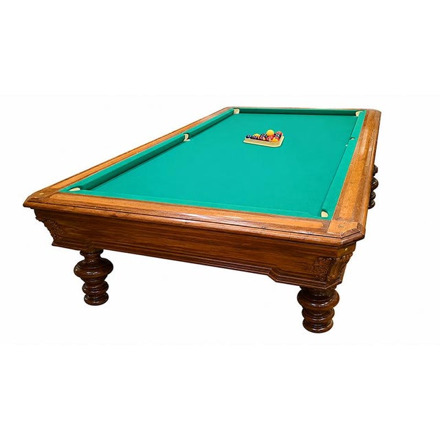 Prestigious vintage billiard table by Milan Cristoforo Pirola, a historic Italian manufacturer specializing in the...