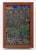 Modern Willow Tree Landscape Scene Electrified Stained Glass Leadlight Panel, mounted in walnut frame. 23.25" H x 14.25"...