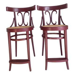 Lacquered Wooden Stools, France, 1900, Set of 2 For Sale