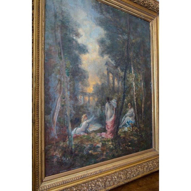 Marie Abraham Rosalbin De Buncey, Diana's Bath, 19th Century, Oil on Canvas, Framed For Sale - Image 6 of 7