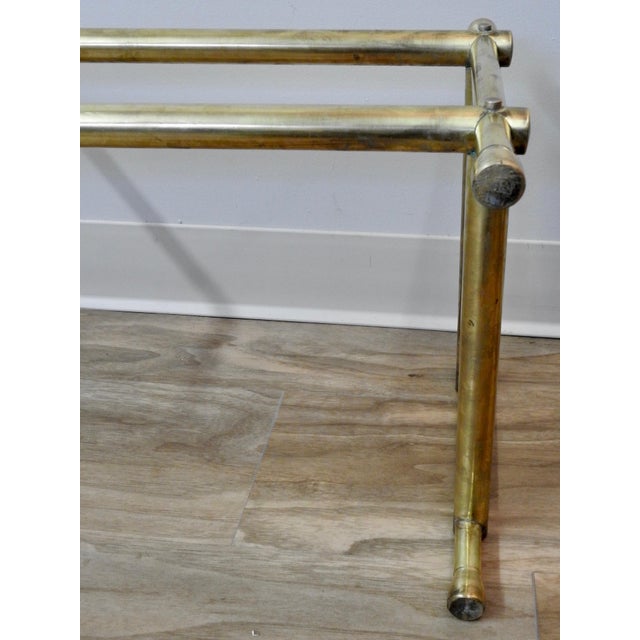 Mid-20th Century Solid Brass Fireplace Surround For Sale In Nashville - Image 6 of 12