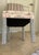 1980s Custom Multi-Pattern Upholstered Accent Chair & Small Footstool Set For Sale - Image 9 of 9