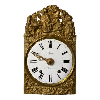A Late 19th Century Morbier Works for a Tall Case Clock From Boivin at Chateauroux. For Sale