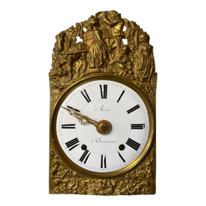A Late 19th Century Morbier Works for a Tall Case Clock From Boivin at Chateauroux.