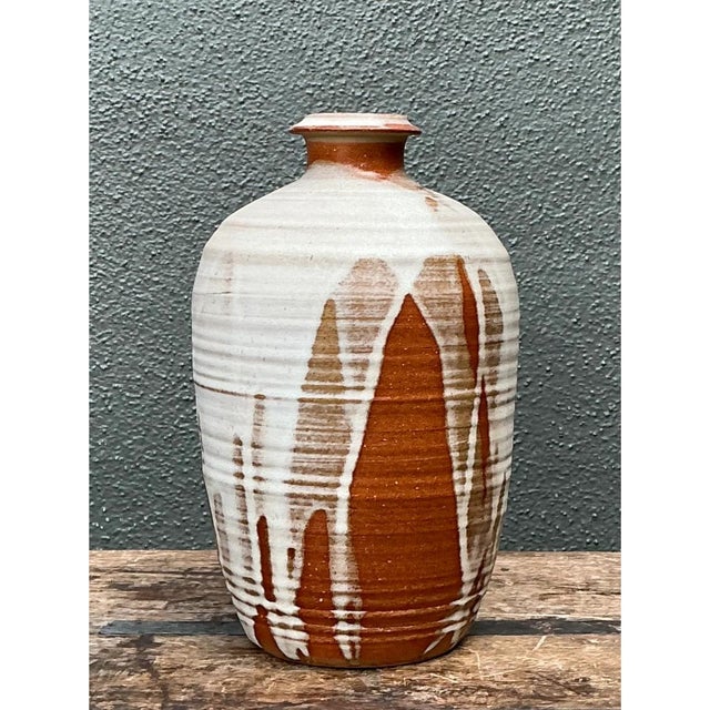 Vintage Abstract Ceramic Vessel For Sale - Image 4 of 12