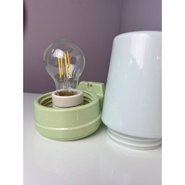 Light Green Model 6070 Wall Lamps by Sigvard Bernadotte for IFÖ, Set of 2 For Sale - Image 6 of 10