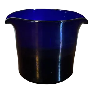 Antique George III Cobalt Blue Glass Wine Rinser Bowl Circa 1800