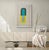 Mixed Media With Turquoise and Yellow For Sale - Image 4 of 4