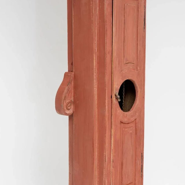 Brick-Red Grandfather Clock, 19th Century For Sale - Image 5 of 10