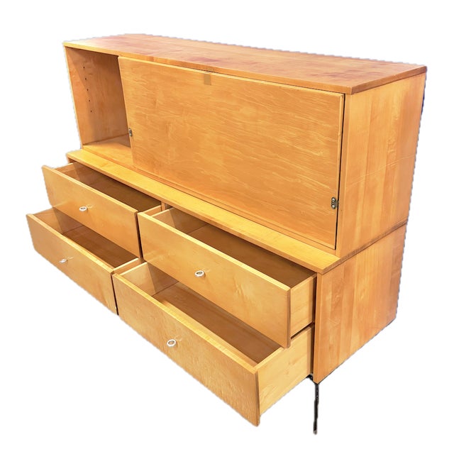 Paul McCobb Vintage Mid-Century Modern Secretary Desk For Sale - Image 4 of 17
