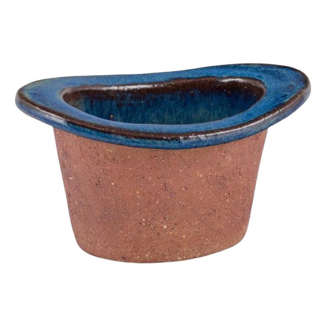 Modernist Swedish Ceramic Vase by Curt Magnus Addin, 1970s For Sale