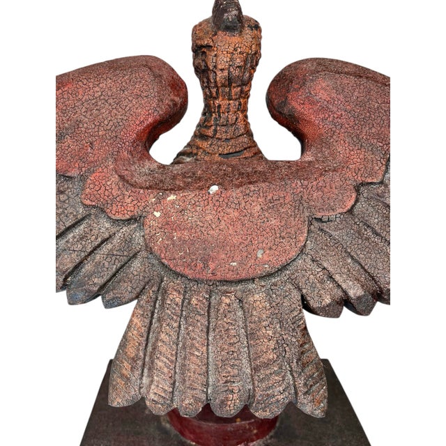 Late 20th Century Late 20th Century Carved Wood Folk Art Eagle After Wilhelm Schimmel For Sale - Image 5 of 9