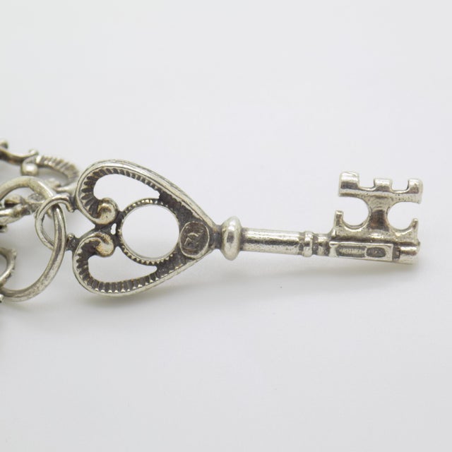 1980s Vintage Italian Handmade Genuine Silver Bunch of Keys Figurine, 1980s For Sale - Image 5 of 16