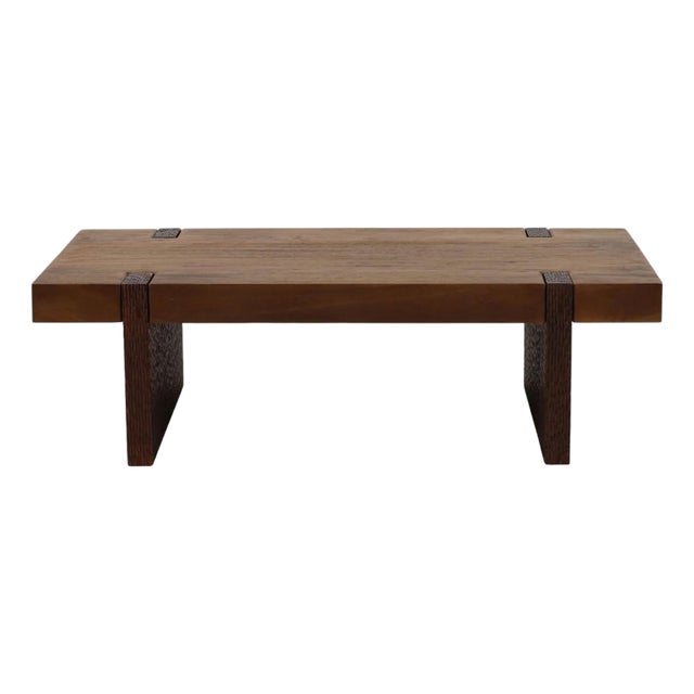 Mesa Modern Wood Block Coffee Table For Sale