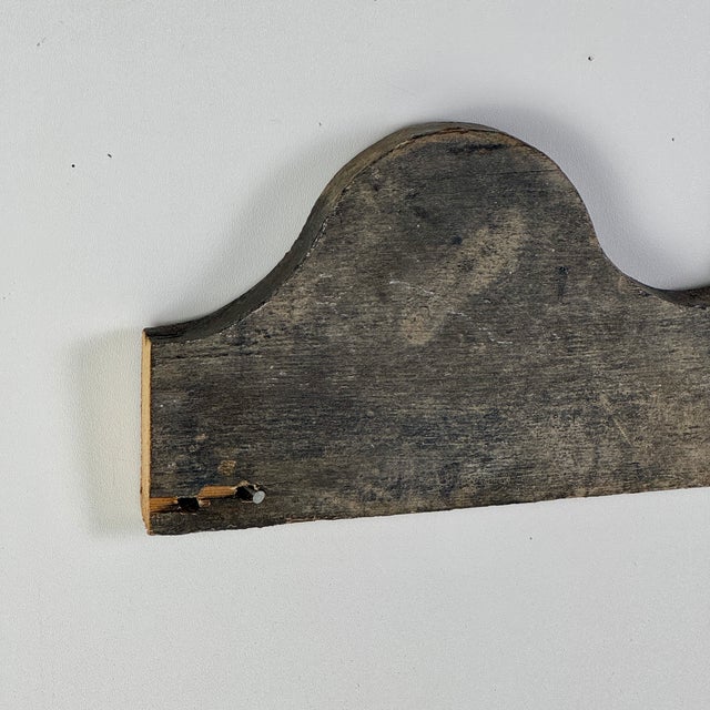 Mid 20th Century Set of 4 Vintage Architectural Salvaged Wood Wall Elements With Waves Design For Sale - Image 5 of 10