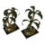 1990s Italian Metal Two Lights Palm Tree Candle Holders - a Pair For Sale