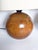 Round Wooden Table Lamps with Lampshades, France, 1970s, Set of 2 For Sale - Image 6 of 18