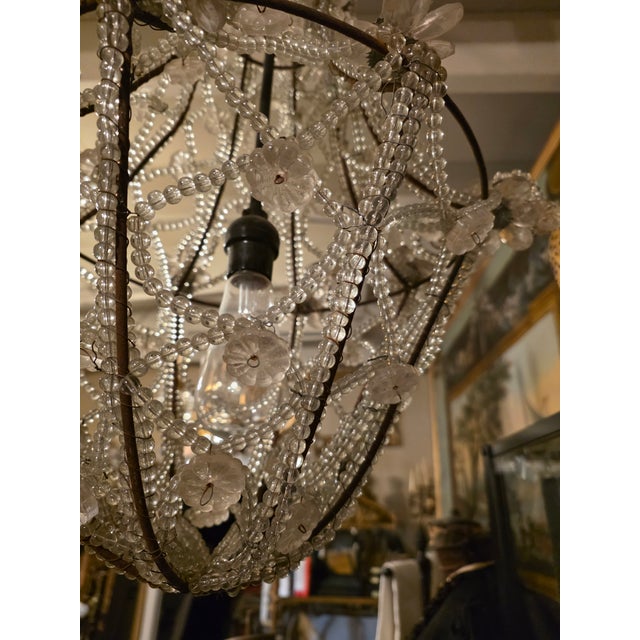 Beaded French Chandelier For Sale In San Antonio - Image 6 of 10