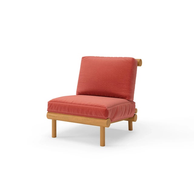 The Rishon Lounge Chair – Classic Cushion Edition offers a softer take on modern luxury, pairing our sculptural teak frame...